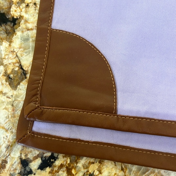 New Ralph Lauren home Sham Pillow case , trim w/ faux leather. - Picture 3 of 5